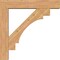 Ekena Millwork Merced Block Smooth Bracket w/ Offset Brace, Western Red Cedar, 7 1/2"W x 40"D x 40"H BKT0806X40X40MRC05SWR - alternate 2